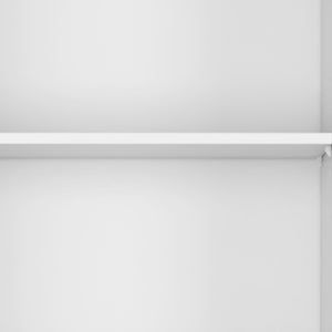 HomeRoots Set of Three Stylish White Wood Five-Tier Bookcases for Elegant Storage & Display in Any Room 546616