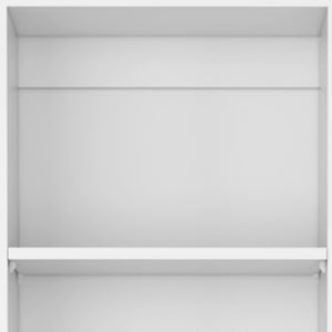 HomeRoots Set of Three Stylish White Modular Bookcases - Five Tiers with Two-Door Storage for Versatile Organization 546618