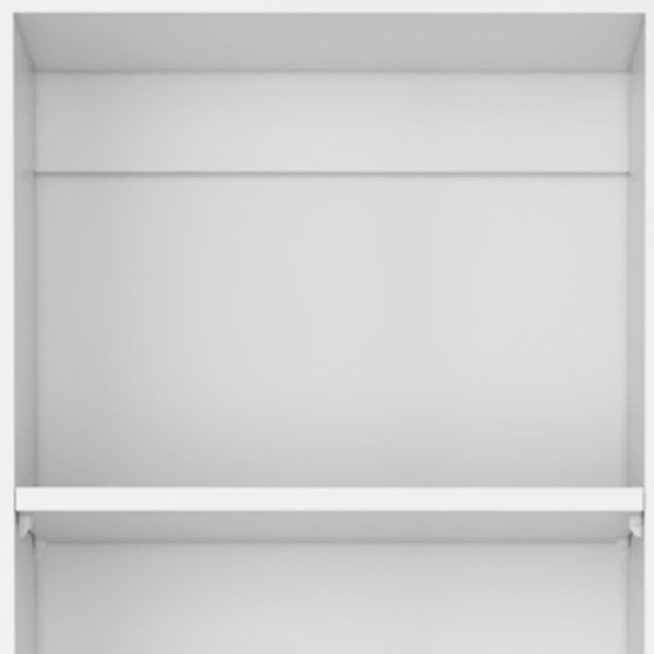 HomeRoots Set of Three Stylish White Modular Bookcases - Five Tiers with Two-Door Storage for Versatile Organization 546618