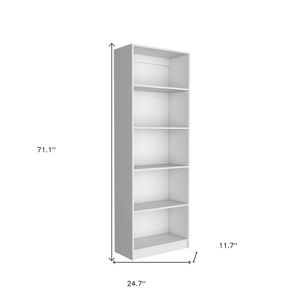 HomeRoots Set of Three Elegant White Wood Five-Tier Modular Bookcases with Doors for Stylish Storage Solutions 546620