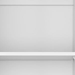 HomeRoots Set of Three White Wood Modular Bookcases - Stylish Five-Tier Shelves with Hidden Storage Doors 546621