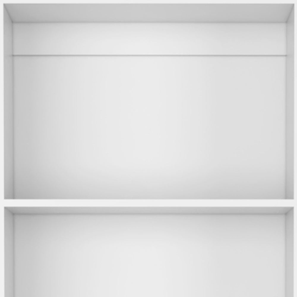 HomeRoots Set of Two Elegant White Nine-Tier Modular Bookcases for Stylish Storage in Any Room 546623