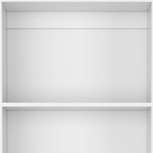 HomeRoots Set of Two Elegant White Nine-Tier Modular Bookcases for Stylish Storage in Any Room 546623