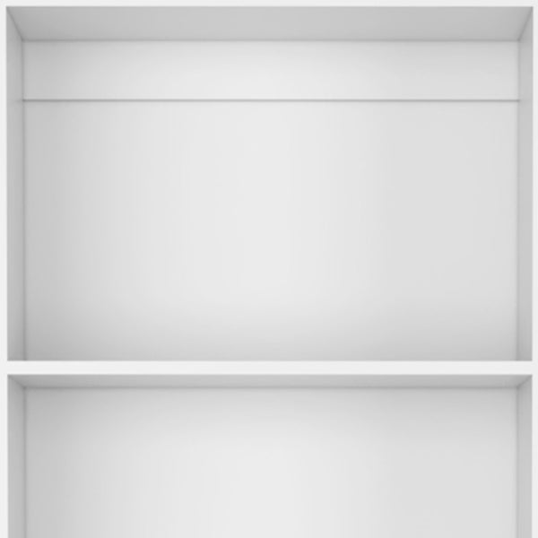 HomeRoots Set of Two Elegant White Nine-Tier Modular Bookcases for Stylish Storage in Any Room 546623