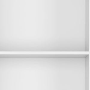 HomeRoots Set of Three White Wood Modular Bookcases - Elegant 14-Tier Storage for Modern Home & Office Design 546625