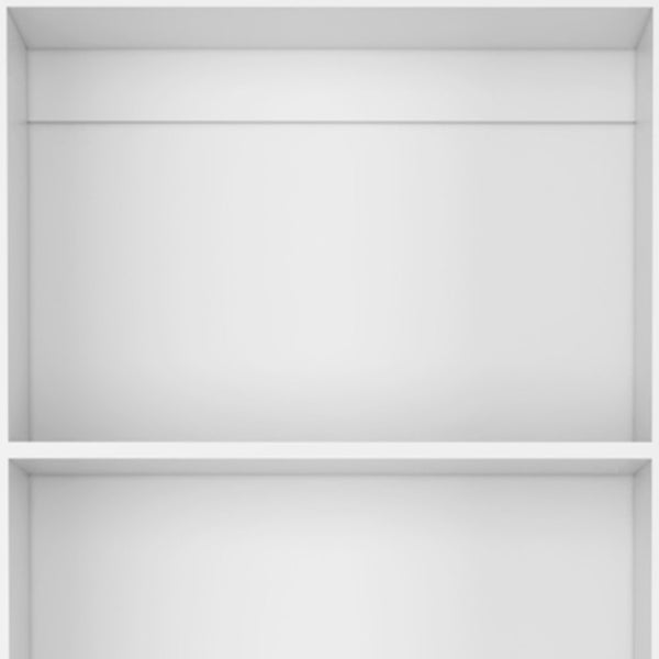 HomeRoots Set of Three White Wood Modular Bookcases - Stylish Twelve-Tier Storage with Doors for Any Room 546626