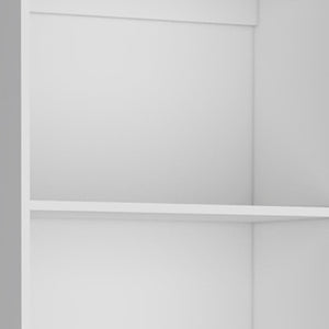 HomeRoots Set of Three White Wood Modular Bookcases – Stylish 14-Tier Shelving for Modern Home Organization 546631