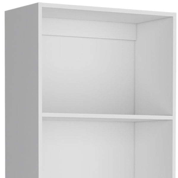 HomeRoots Set of Three White Wood Modular Bookcases – Stylish 14-Tier Shelving for Modern Home Organization 546631