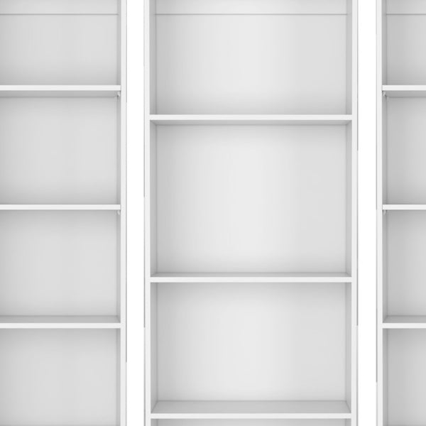 HomeRoots Set of Three White Wood Modular Bookcases – 14-Tier Shelving Units for Stylish Storage Solutions 546632