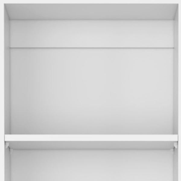 HomeRoots Set of Two White Wood Modular Bookcases – Stylish Five-Tier Storage for Any Room, Space-Saving Design 546635