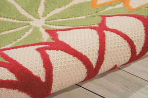 HomeRoots 5' Vibrant Floral Indoor Outdoor Area Rug - Durable, Stain-Resistant, Perfect for Any Space! 5' X 8' 546670