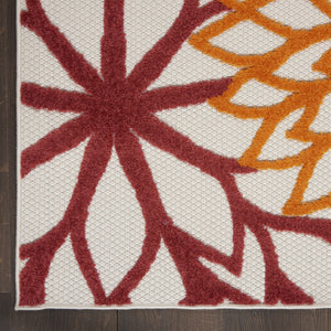 HomeRoots 5' Vibrant Floral Area Rug for Indoor & Outdoor Use – Durable, Stain-Resistant, Easy to Clean Design! 5' X 7' 546677