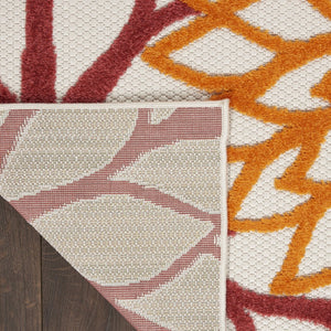 HomeRoots 5' Vibrant Floral Area Rug for Indoor & Outdoor Use – Durable, Stain-Resistant, Easy to Clean Design! 5' X 7' 546677