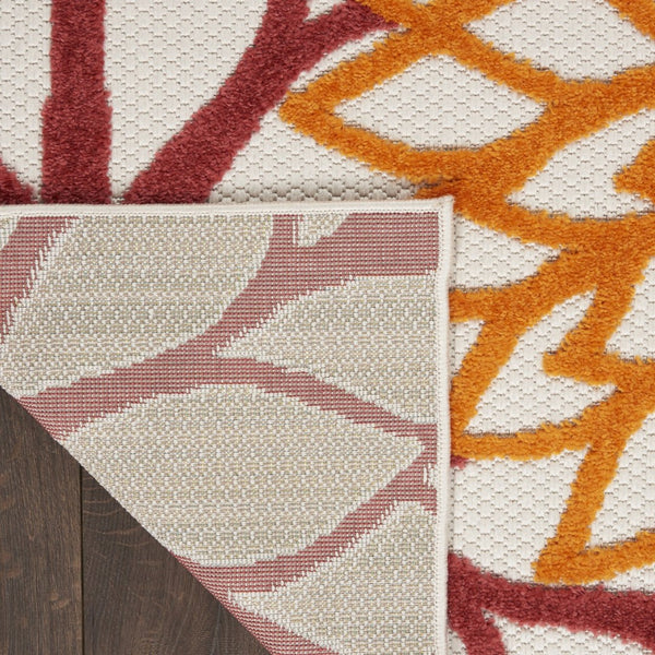 HomeRoots 5' Vibrant Floral Area Rug for Indoor & Outdoor Use – Durable, Stain-Resistant, Easy to Clean Design! 5' X 7' 546677