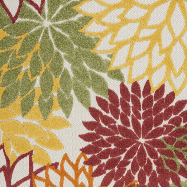 HomeRoots 6' Vibrant Floral Indoor Outdoor Area Rug - Durable, Weather-Resistant, Perfect for Any Space! 546684