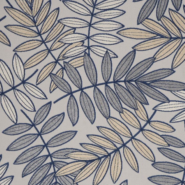 HomeRoots 5' Coastal-Inspired Navy Blue and Ivory Botanical Indoor Outdoor Area Rug for Versatile Spaces 8' X 11' 546696