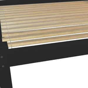 Homeroots Black Solid Wood Full Bed Frame  Solid Wood 546704