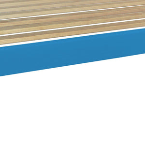 Homeroots Caribbean Blue Solid Wood Full Bed Frame  Solid Wood 546706