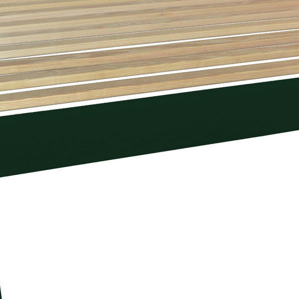 Homeroots Dark Green Solid Wood Full Bed Frame  Solid Wood 546708