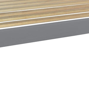 Homeroots Gray Solid Wood Full Bed Frame  Solid Wood 546709