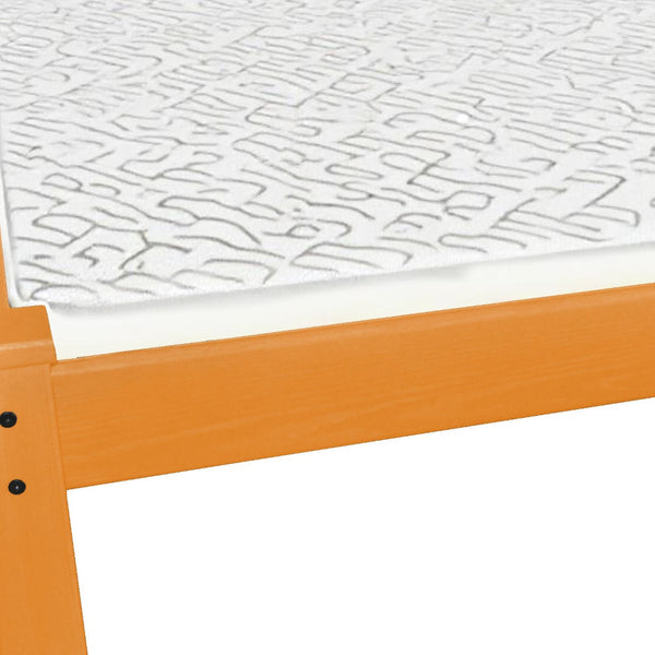 Homeroots Yellow Solid Wood Full Bed Frame  Solid Wood 546711