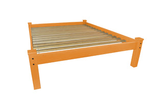 Homeroots Yellow Solid Wood Full Bed Frame  Solid Wood 546711