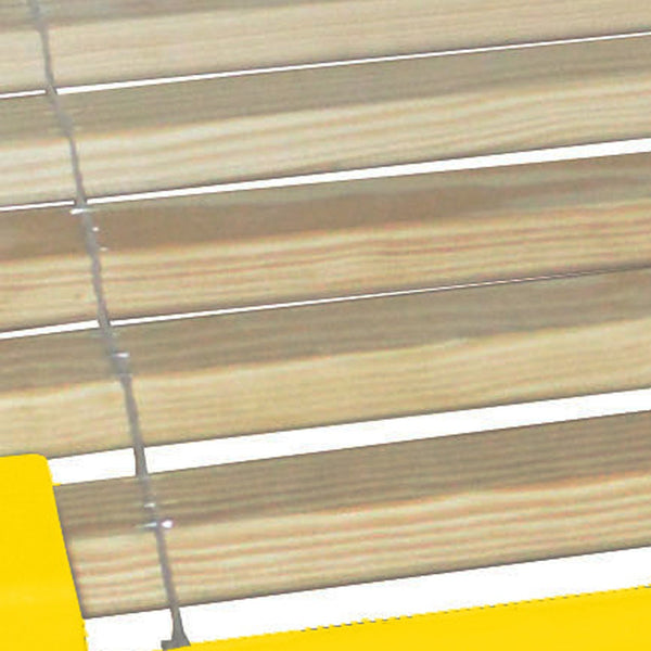 Homeroots Canary Yellow Solid Wood Queen Bed Frame  Solid Wood 546719