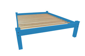 Homeroots Caribbean Blue Solid Wood Queen Bed Frame  Solid Wood 546720