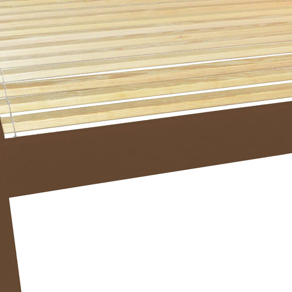 Homeroots Brown Solid Wood Queen Bed Frame  Solid Wood 546721