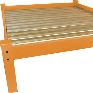 Homeroots Yellow Solid Wood Queen Bed Frame - Handcrafted Beauty For A Stylish, Peaceful Bedroom Retreat!  Solid Wood 546725