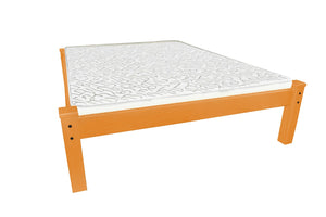 HomeRoots Yellow Handcrafted Solid Wood Queen Bed Frame – Durable, Cheerful, Platform Design for Lasting Comfort 546725
