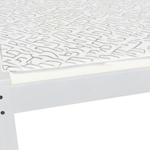 HomeRoots White Solid Wood Queen Bed Frame - Elegant Design, Durable Craftsmanship & Perfect for Any Bedroom Style 546730