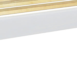 HomeRoots White Solid Wood Queen Bed Frame - Elegant Design, Durable Craftsmanship & Perfect for Any Bedroom Style 546730