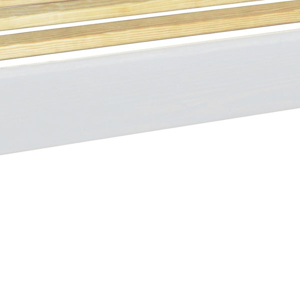 HomeRoots White Solid Wood Queen Bed Frame - Elegant Design, Durable Craftsmanship & Perfect for Any Bedroom Style 546730