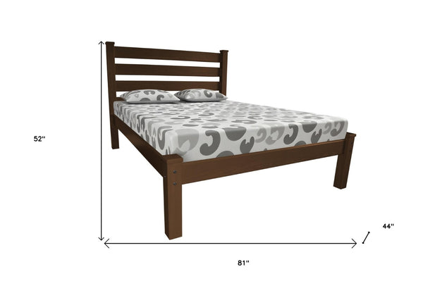 Homeroots Brown Solid Wood Twin Bed Frame - Stylish, Durable Design For Ultimate Comfort And Restful Sleep  Solid Wood 546732
