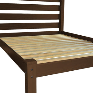 Homeroots Brown Solid Wood Twin Bed Frame - Stylish, Durable Design For Ultimate Comfort And Restful Sleep  Solid Wood 546732