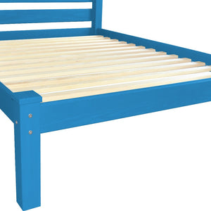 Homeroots Caribbean Blue Solid Wood Twin Bed Frame - Luxurious Comfort, Durable Design For Inviting Spaces  Solid Wood 546735