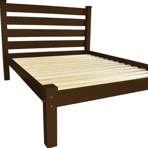 Homeroots Coffee Solid Wood Twin Bed Frame - Luxurious Design For Comfort And Durability In Any Bedroom  Solid Wood 546736