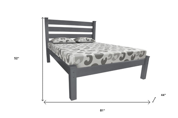 Homeroots Gray Solid Wood Twin Bed Frame - Elevate Your Bedroom With Luxurious Comfort And Timeless Style  Solid Wood 546738