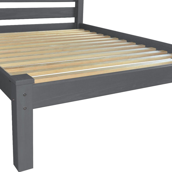 Homeroots Gray Solid Wood Twin Bed Frame - Elevate Your Bedroom With Luxurious Comfort And Timeless Style  Solid Wood 546738