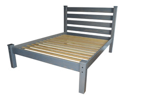 Homeroots Gray Solid Wood Twin Bed Frame - Elevate Your Bedroom With Luxurious Comfort And Timeless Style  Solid Wood 546739