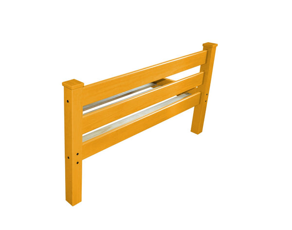 HomeRoots Yellow Solid Wood Twin Bed Frame – Handcrafted Pine Design, Honey Finish, Durable & Stylish Sleep Solution 546740