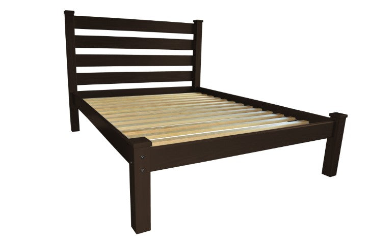 Homeroots Dark Brown Solid Wood Twin Bed Frame - Stylish Design For A Cozy Bedroom Retreat, Quality Craftsmanship  Solid Wood 546742