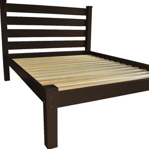 Homeroots Dark Brown Solid Wood Twin Bed Frame - Stylish Design For A Cozy Bedroom Retreat, Quality Craftsmanship  Solid Wood 546742