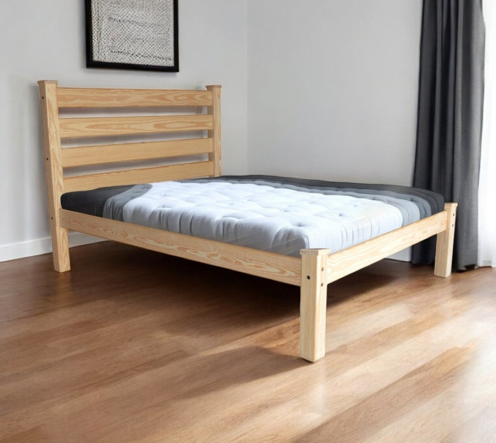HomeRoots Natural Solid Wood Twin Bed Frame – Durable, Stylish, and Supportive Design for Cozy Bedrooms 546744