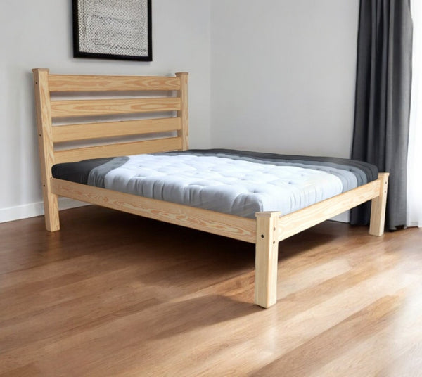 HomeRoots Natural Solid Wood Twin Bed Frame – Durable, Stylish, and Supportive Design for Cozy Bedrooms 546744