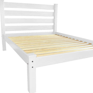 Homeroots White Solid Wood Twin Bed Frame - Elegant Design For Ultimate Comfort And Restful Sleep Oasis  Solid Wood 546745