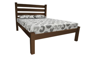 HomeRoots Brown Solid Wood Full Bed Frame – Handcrafted Pine Design, Sturdy Support & Unique Grain Variations 546746