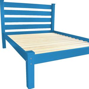 Homeroots Caribbean Blue Solid Wood Full Bed Frame – Stylish, Durable Pine For Restful Sleep & Timeless Elegance  Solid Wood 546749