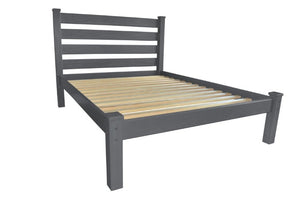 Homeroots Gray Solid Wood Full Bed Frame - Stylish, Durable Design For A Cozy And Inviting Bedroom Retreat  Solid Wood 546752